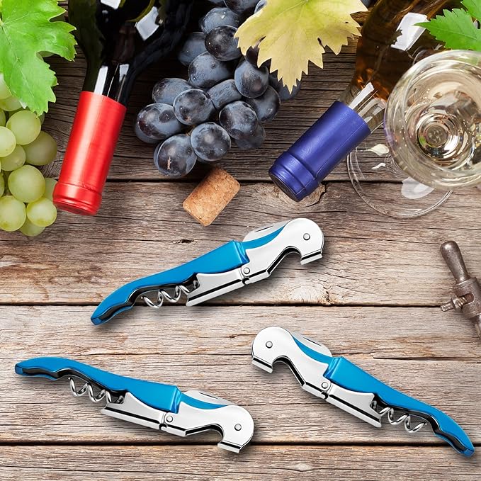 12 Pieces Professional Waiter Corkscrew Wine Openers,Yellow Wine Keys Opener Stainless Steel Hinges Serrated Foil Cutter for Restaurant Waiters, Sommelier, Bartenders (Yellow)