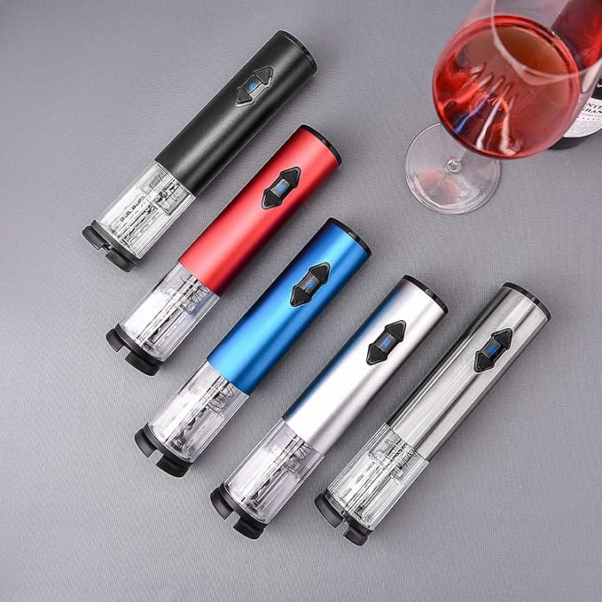 Electric Bottle Openers Automatic Wine Corkscrew Set Battery Powered Motorized Openers One-click Button Reusable with LED Light For Home Kitchen Party Bar