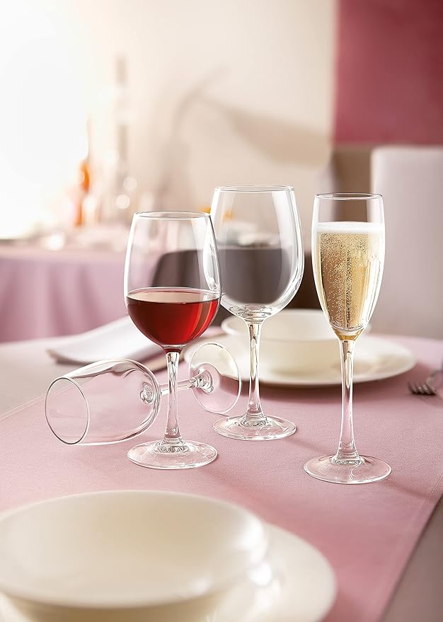 Arcoroc Arc Cardinal Excalibur Tempered Breeze Wine Glass, Made in USA, 11.75-Ounce, Set of 24