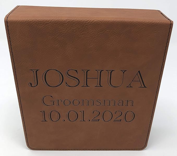 Personalized Leatherette 3 Piece Wine Tool Set (Rawhide w/Black)