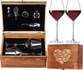 2026 Mr & Mrs Wine Glasses Gift Set with Memory Box,Wine Bag, Greeting Card – Engagement, Wedding & Newlywed Gifts for Couples, Just Engaged Gifts for Women