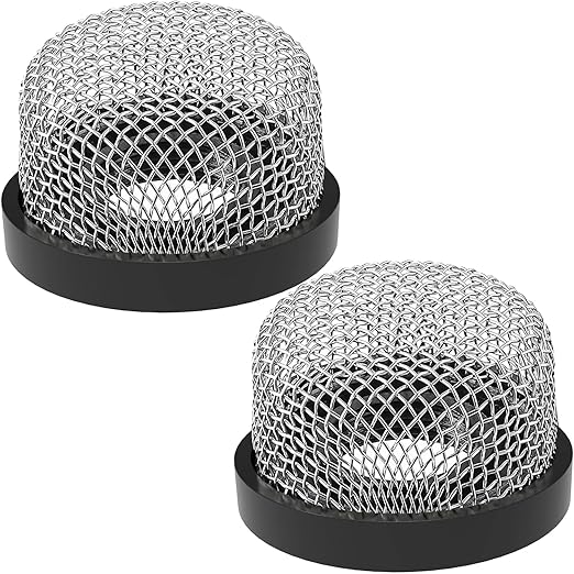 Saillong 2 Pcs Stainless Steel Mesh Strainer ¾ Inch -14, Stainless Steel Aerator Screen Filter Compatible with Livewell Pumps, MA-023 Screw on Strainer for Pump, Aerator, HVAC Drain Outlet