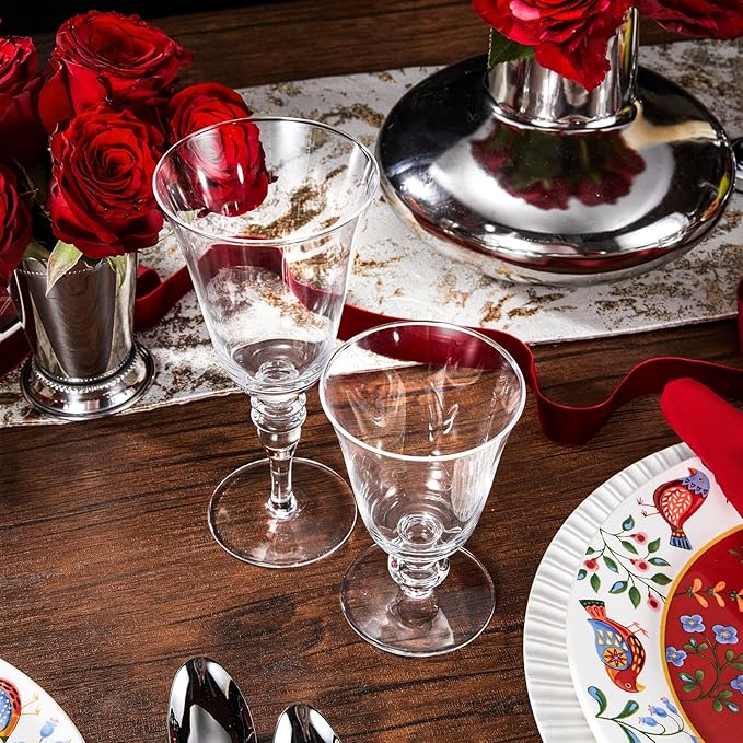 Royalrose Premium Delight 14.2 oz Vintage Red Wine Glasses Set of 4, Goblets Glasses for Wine, Cocktails, Sparkling Water, Elegant Drinkware for Entertaining or Daily Use (Vintage Wine Glasses)