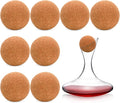 Kingrol 8 Pack Wine Decanter Cork Stoppers - 2.45 Inch/ 62 mm Cork Ball Stopper for Glass Decanter Carafe - Travel Massage Roller Balls for Myofascial Release, Trigger Point Therapy, Yoga Therapy