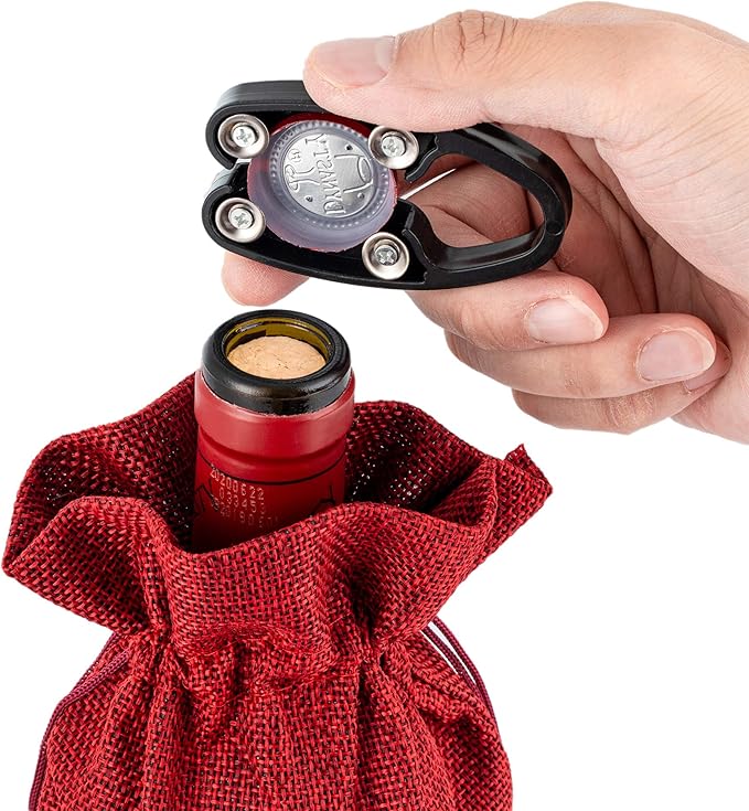 Amazingly Simple Wine Opener with Foil Cutter Gift Set for Wine Lovers | Wine Pump Air Pressure Wine Bottle Opener Easy Cork Remover Corkscrew | Wine Bottle Openers (Black, 1)