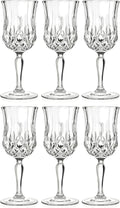 Barski Wine Glass - Goblet - Red Wine - White Wine - Water Glass - Stemmed Glasses - Set of 6 Goblets - Crystal like Glass - 7.75 oz. Beautifully - Cut Crystal - Designed Made in Europe