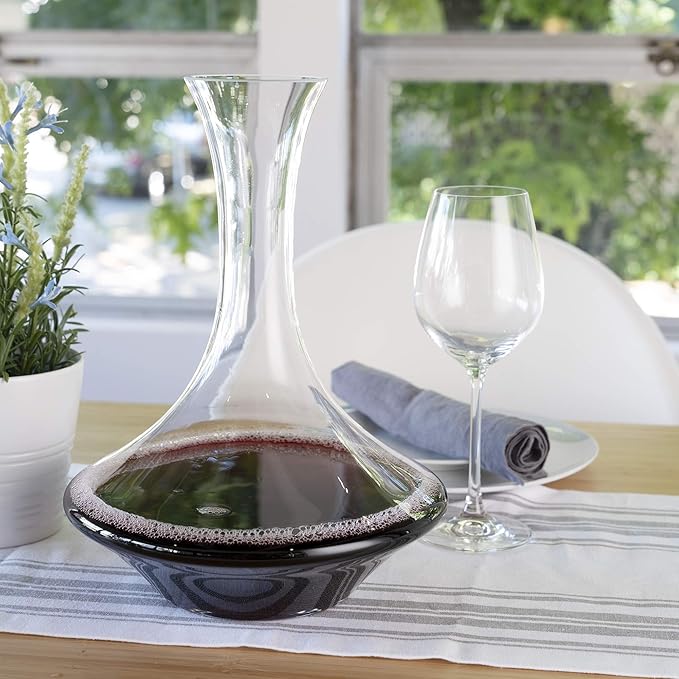 Spiegelau Authentis Crystal Wine Decanter, Modern Carafe for Red and White Wine, Elegant Glass Pitcher for Wedding Gifts, Housewarming, Home Bar Accessories, 53 oz (1.5 Liters), Set of 1