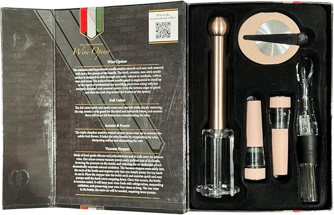 Professional Wine Opener Set from Vineyard Supply Company (Rose Gold)