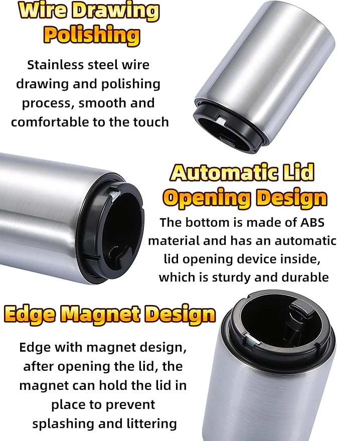 luvilly1 PC Automatic Beer Bottle Opener, Stainless Steel Bottle Cap Opener,Beer Openers for Home Bars/Picnic/Camping/Kitchen