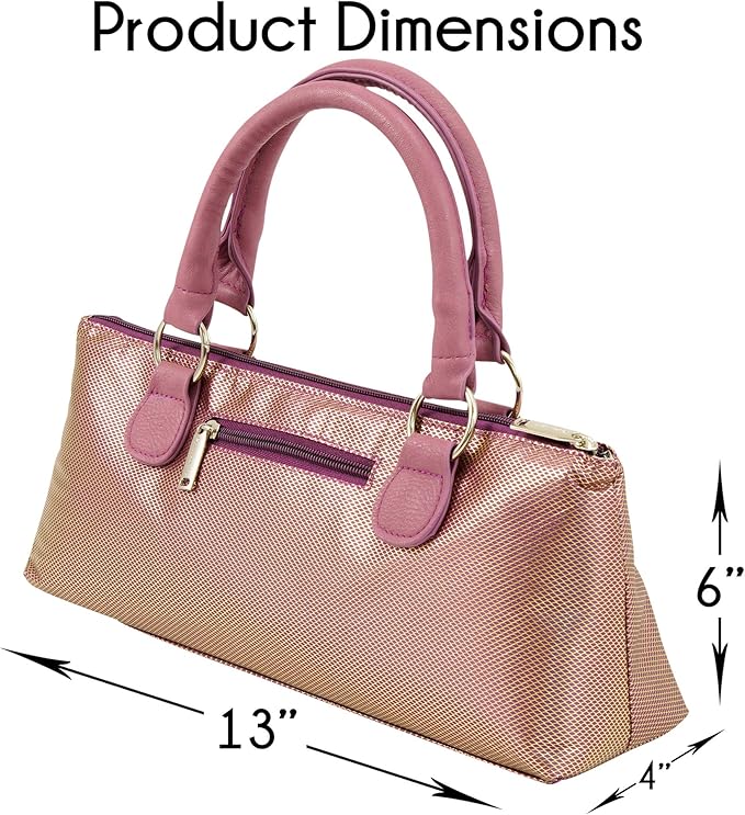 Primeware Wine Clutch Bag (Thermal Insulated) Trendy Women’s Carry Tote | Holds Red & White 750mL Bottles | Trendy Fashion | Incl. Portable Waiter-Style Corkscrew
