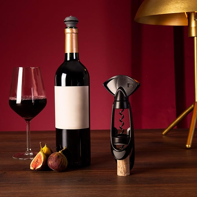 Vacu Vin Twister Corkscrew – Easy-Turn Wine Opener with Comfortable Grip – Removes Corks Smoothly in One Motion – Manual Corkscrew for Natural & Synthetic Corks – Durable & Ergonomic Design
