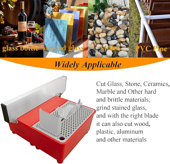 Electric Bottle Cutter, DIY Machine for Cutting Wine, Beer, Liquor, Whiskey, Alcohol, Champagne, Materials Cutter Trim Saw - Rock, Stone, Glass Cutting, Trimming, Sawing Machine