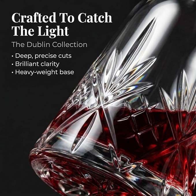 Godinger Wine Decanter, Whiskey Decanter, Dublin Crystal Collection