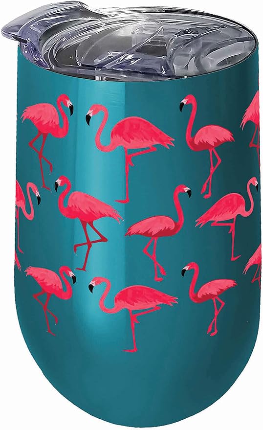 Spoontiques Flamingo Stainless Wine Tumbler