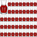 Remagr 48 Pack Single Serving Wine Carafe Glass Small Mini Carafe Individual Wine Refill Decanter for Dinner Parties Tastings Bars Restaurants (6.5 oz)