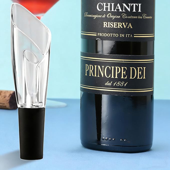 Wine Aerator Pourer -Improved Flavor & Aroma,No Drip Premium Aerating Pourer & Decanter Spout,Gifts for Wine Lovers