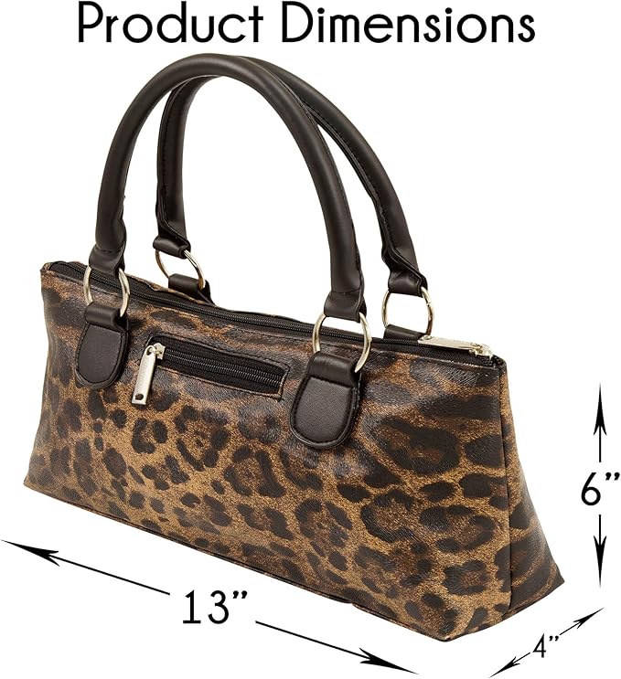 Primeware Wine Clutch Bag (Thermal Insulated) Trendy Women’s Carry Tote | Holds Red & White 750mL Bottles | Trendy Fashion | Incl. Portable Waiter-Style Corkscrew (Cougar)