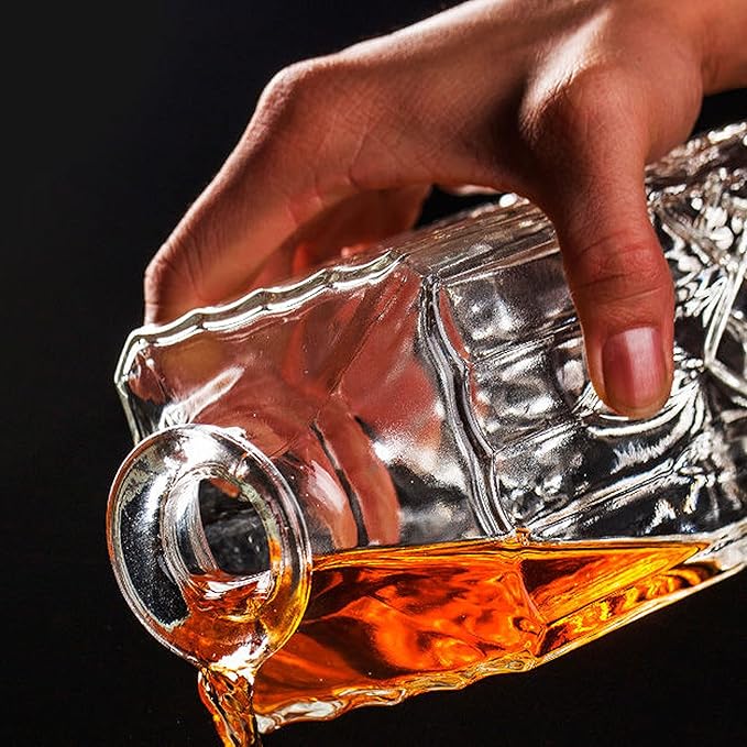 950ML whisky decanter with glass stopper, suitable for Scotch whisky, Baijiu, bourbon whisky, wine and mouthwash (1)
