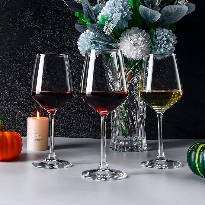 Wine Glasses set of 12, 12 oz Durable Red White Wine Glasses for Wedding, Party, Dishwasher Safe