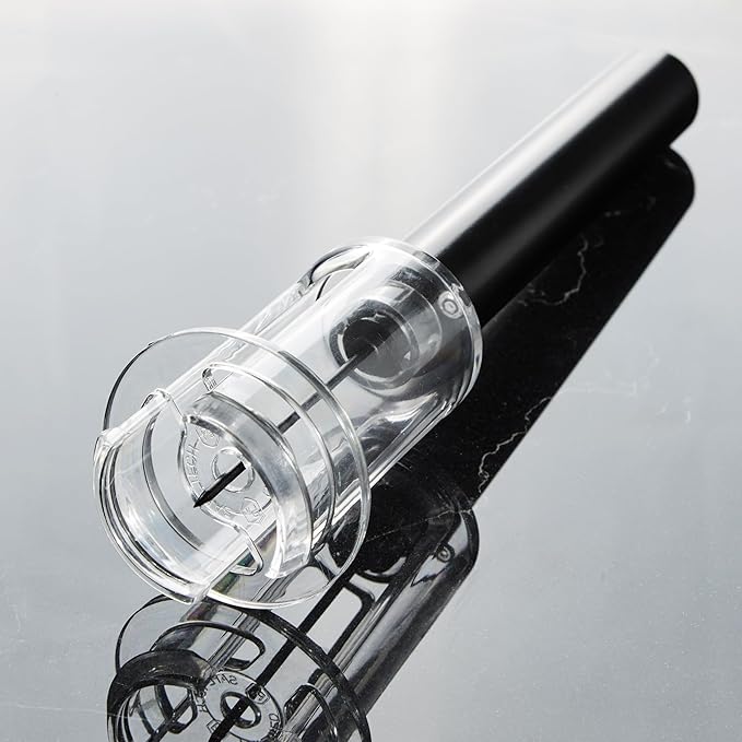 BergHOFF 6Pc Air Pressure Wine Opener with Chiller Pourer, Foil Cutter, Aerator Pourer, Vacuum Stopper Great for Gift