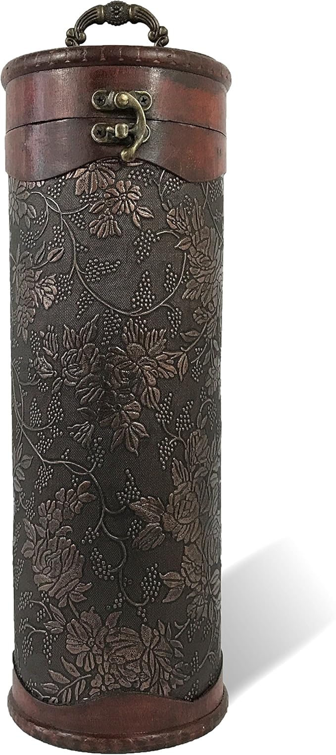 allgala Wooden Wine Bottle Box with Antique Finish