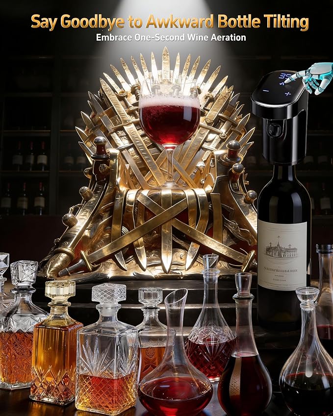 Fathers Day Gift | World Cup Viewing Party Supplies,Electric Whiskey & Cocktail Dispenser-Smart Pouring, Adjustable 1‑999ml Dosing, Rechargeable Battery, Ideal for Home Bars & Enthusiasts (Black)