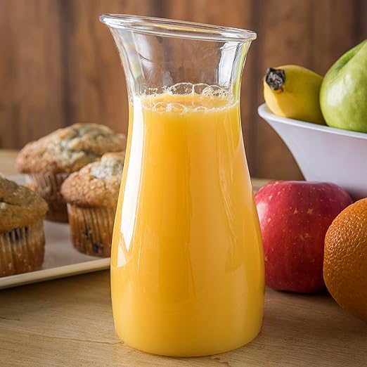 Carlisle FoodService Products 7090107 Cascata Carafe Juice Jar Beverage Decanter Only, Plastic, 0.50 L, Clear