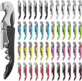 48 Pack Colorful Corkscrew Wine Openers Upgraded Heavy Duty Stainless Steel Wine Opener Bulk Double Hinged Wine Key for Serves Waiters Bartenders Party Wine Opener Favor (Colorful)