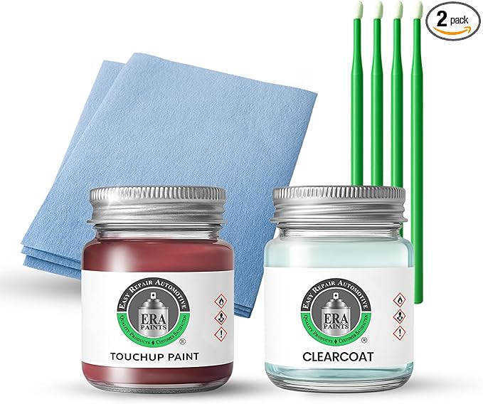 ERA Paints - UQ - Wine Red Metallic for MERCURY Exact OEM Color Match Automotive Touch Up Paint for Cars - Scratch & Chip Repair for Metal & Plastic - Essential Kit - Made in USA