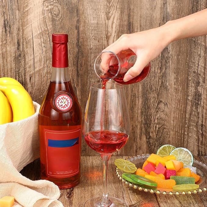 Remagr 6 Pack Single Serving Wine Carafe Glass Small Mini Carafe Individual Wine Refill Decanter for Dinner Parties Tastings Bars Restaurants (6.5 oz)