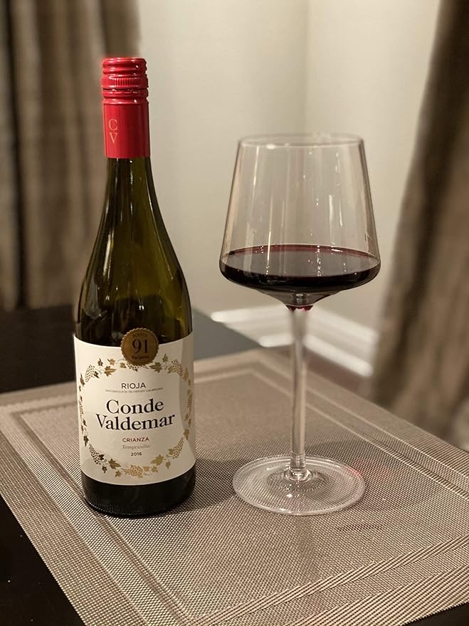 Crystal Wine Glasses 20.5-ounce, Set of 4 - Red or White Wine Large Glasses - Pinot Noir - Burgundy - Bordeaux - 600ml