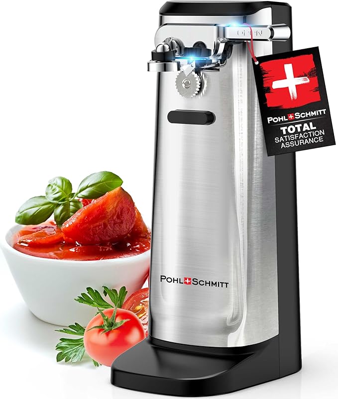 POHL SCHMITT Electric Can Opener with Knife Sharpener and Bottle Opener