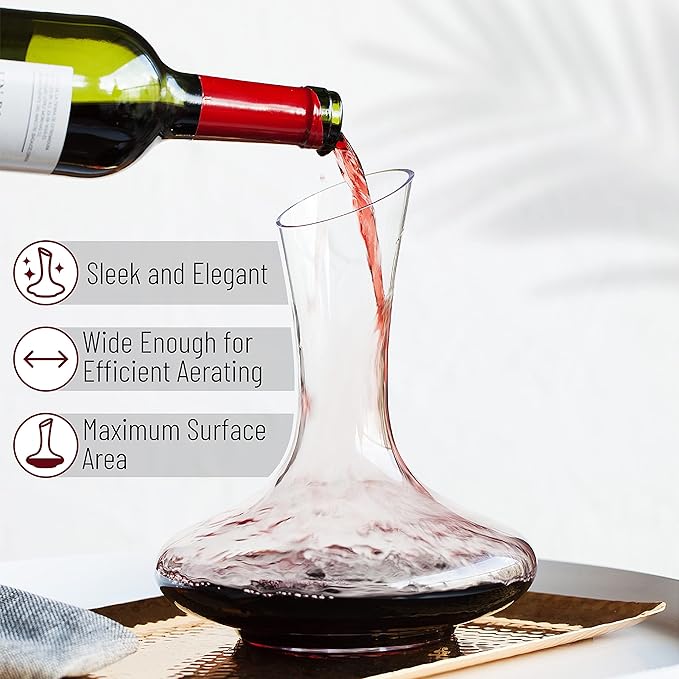 BTaT- Wine Decanter, 40 oz, Small, Wine Decanters and Carafes for Gifts