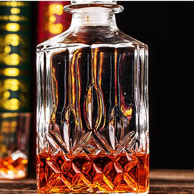 1PCS 33.8 oz Diamond Decanter Whiskey Decanter Crystal Whiskey Bottle – For Whiskey, Bourbon, Scotch and Spirits