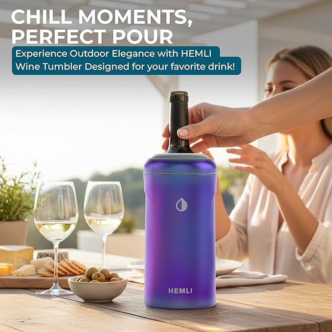Wine Bottle Insulator Sleeve, Wine Chiller, Wine Bottle Chiller, Wine Bottle Cooler, Wine Chiller Sleeve, Wine Cooler Holder, Champagne Bottle Chiller, Wine Gift Ideas for Women (Iridescent)