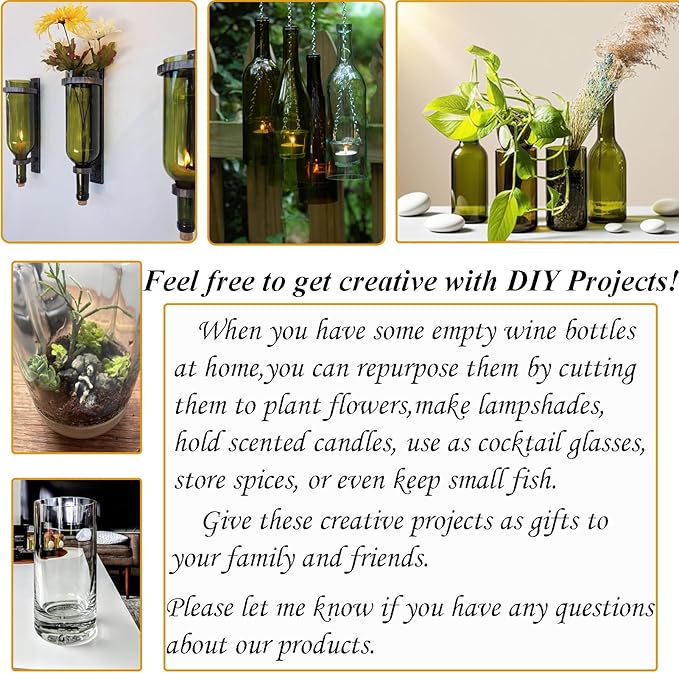 Electric Bottle Cutter, DIY Machine for Cutting Wine, Beer, Liquor, Whiskey, Alcohol, Champagne, Materials Cutter Trim Saw - Rock, Stone, Glass Cutting, Trimming, Sawing Machine
