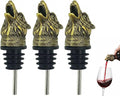 Wolf pour spout Animal head wine pourer Menagerie wine aerator set of 3pcs