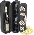 Picnic at Ascot Insulated Wine Tote with 2 Wine Glasses, Napkins and Corkscrew -Designed & Assembled in the USA