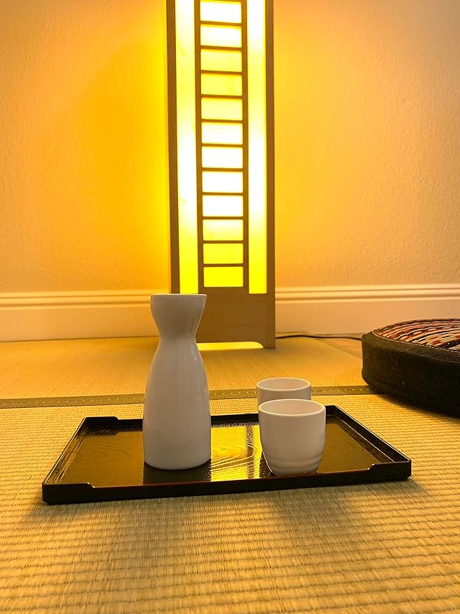 JapanBargain Porcelain Sake Carafe, Japanese Style Serving Bottle for Hot and Cold Saké, Microwave and Dishwasher Safe Ceramic Tokkuri for Home and Restaurant Use (6, White, 4 Ounces)