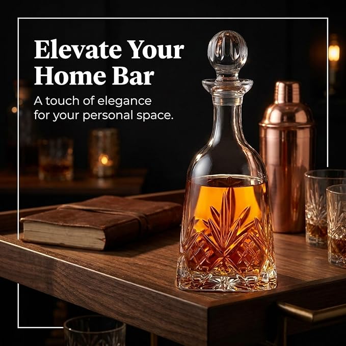 Godinger Wine Decanter, Whiskey Decanter, Dublin Crystal Collection