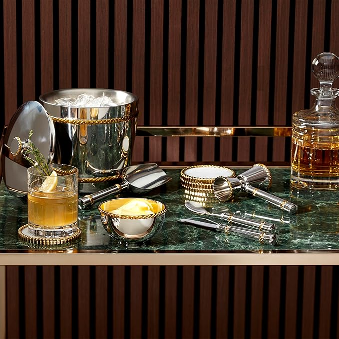Reed and Barton 896531 Roseland Ice Bucket & Tongs