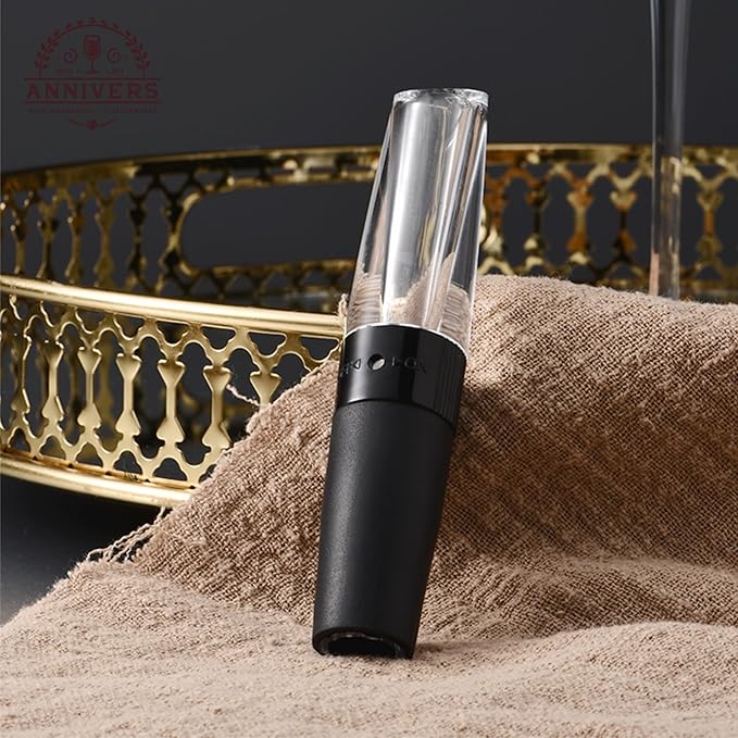 [2 PACK] Wine Aerator Pourer Wine Decanter Aerating Spout Wine Breather, Switch ON/OFF Instantly Aerating No Drip No Splash Enhance Bouquet Rich Bubbles for Red & White Wines, Aérateur de Vin