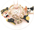 Pixie Cowboy & Cowgirl Wine Charms, 6 Piece Gift Set – Western Glass Tag Identifiers, Horse & Herding Dog Party Favors