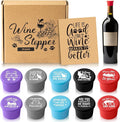 10Pcs Wine Stoppers Gift Set Funny Cats Silicone Bottle Covers Reusable Beverage Corks Strong Sealing Keep Wine Fresh Lady Man Liquor Accessories for Outdoor Picnics Weddings Barbecues Parties