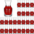 Remagr 24 Pack Single Serving Wine Carafe Glass Small Mini Carafe Individual Wine Refill Decanter for Dinner Parties Tastings Bars Restaurants (6.5 oz)