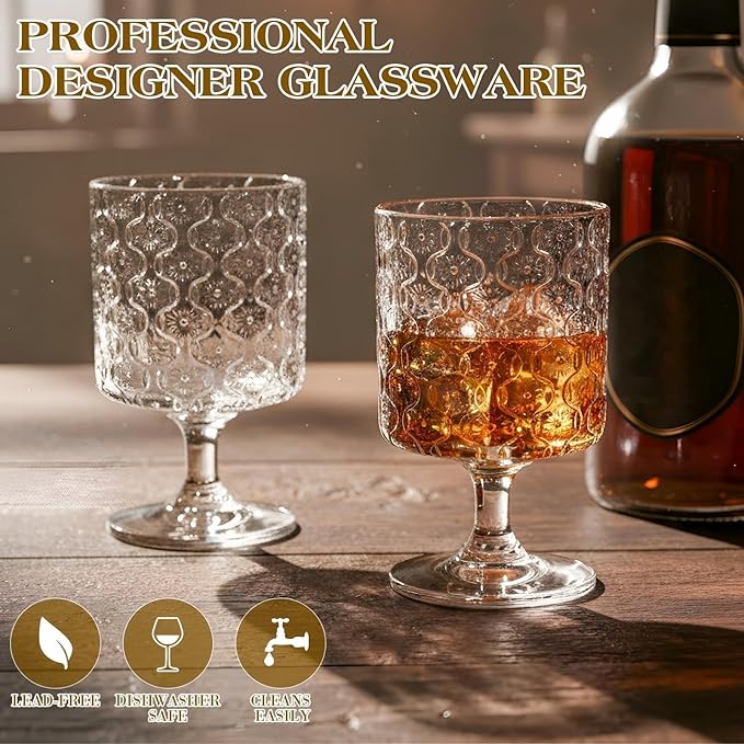 FillTouch 24 Pcs Mini Wine Glasses Bulk, 7.5 oz Small Acrylic Goblets Set, Unbreakable Clear Wine Cups Bulk Cocktail Glasses for Mother's Day Wedding Birthday Guest Graduation Party Supllies (Begonia)