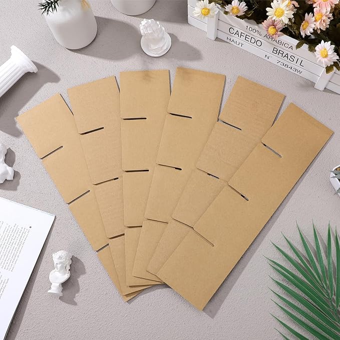 2PCS Moving Box Dividers, Cardboard Glass Packing Kit for Glasses and Dishes, Corrugated Dish Storage Organizer for China Plates and Wine Glass, 16 Cell Grids, 13.17 x 3.14 Inch