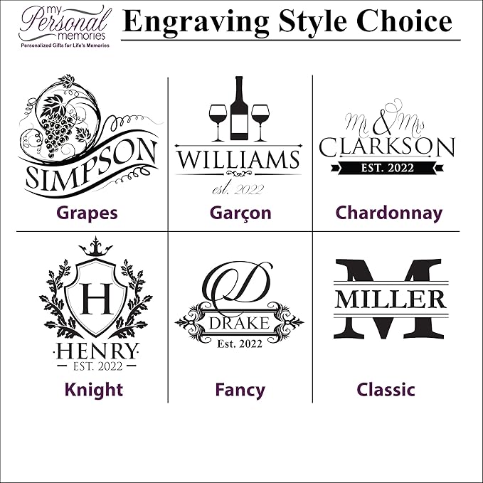 My Personal Memories Custom Engraved 5 Piece Wine Tool Opener Accessories Box Set - Personalized Wine Lovers for Anniversary, Weddings, and More (Tan)