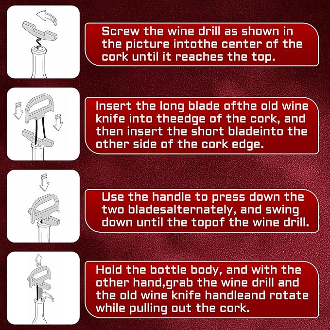 3 in 1 Ah So Two Prong Wine Opener & Cork Remover,It Can Remove The Older and Fragile Wine Corks so Easy for Connoisseurs to Uncork (Sleek-4H)