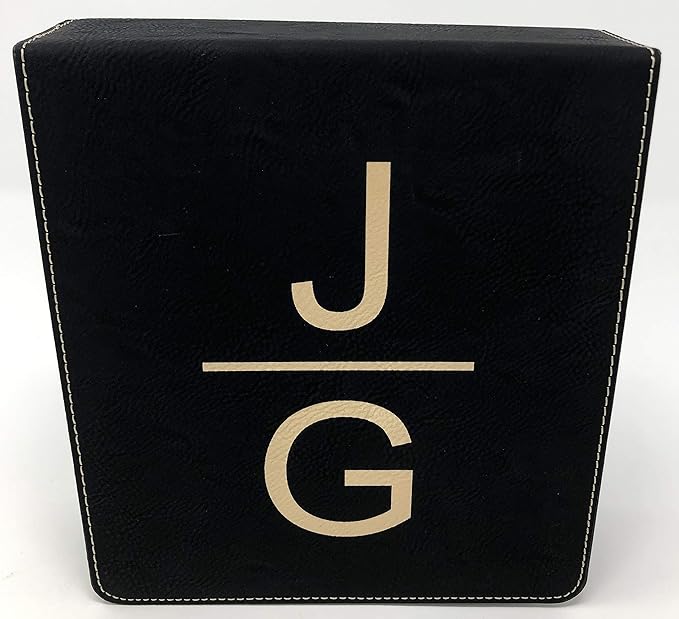 Personalized Leatherette 3 Piece Wine Tool Set (Black w/Gold)